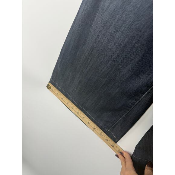 Level 99 Anthropologie Wide Leg Jeans Women 28 Dark Wash Lyocell Blend Y2K - Picture 9 of 11